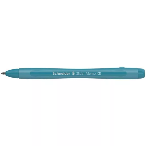 Golyóstoll, 0,7 mm, kupakos, SCHNEIDER "Slider Memo XB", pávakék