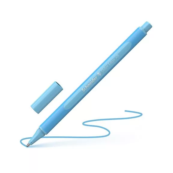 Golyóstoll, 0,7 mm, kupakos, SCHNEIDER "Slider Edge XB Pastel", babakék