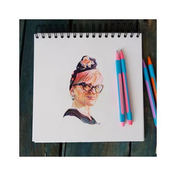 Golyóstoll, 0,7 mm, kupakos, SCHNEIDER "Slider Edge XB Pastel", babakék