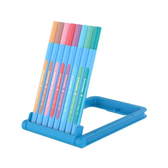 Golyóstoll készlet, 0,7 mm, kupakos, SCHNEIDER "Slider Edge XB Pastel", 8 különböző pasztell szín