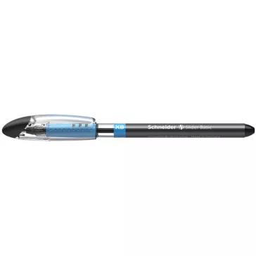   Golyóstoll, 0,7 mm, kupakos, SCHNEIDER "Slider Basic XB", fekete