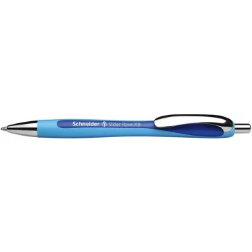   Golyóstoll, 0,7 mm, nyomógombos, SCHNEIDER "Slider Rave XB", kék
