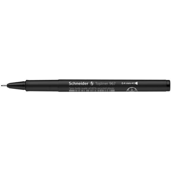 Tűfilc, 0,4 mm, SCHNEIDER "Topliner 967", fekete