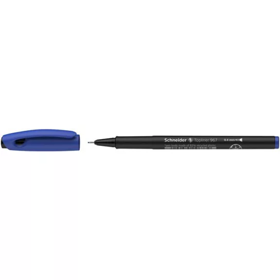 Tűfilc, 0,4 mm, SCHNEIDER "Topliner 967", kék