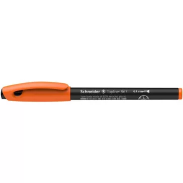   Tűfilc, 0,4 mm, SCHNEIDER "Topliner 967", narancssárga