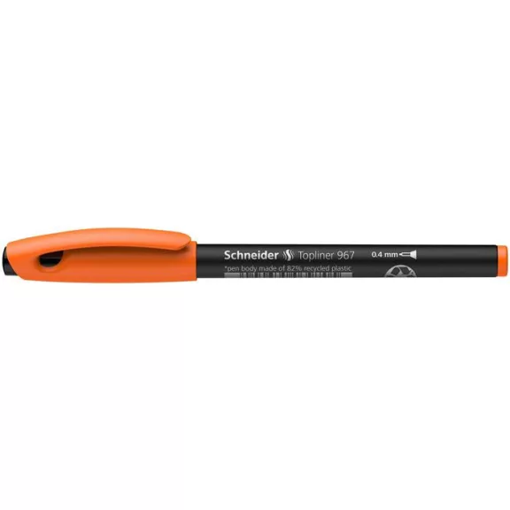 Tűfilc, 0,4 mm, SCHNEIDER "Topliner 967", narancssárga