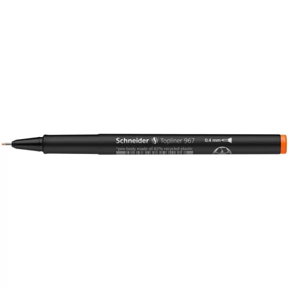 Tűfilc, 0,4 mm, SCHNEIDER "Topliner 967", narancssárga