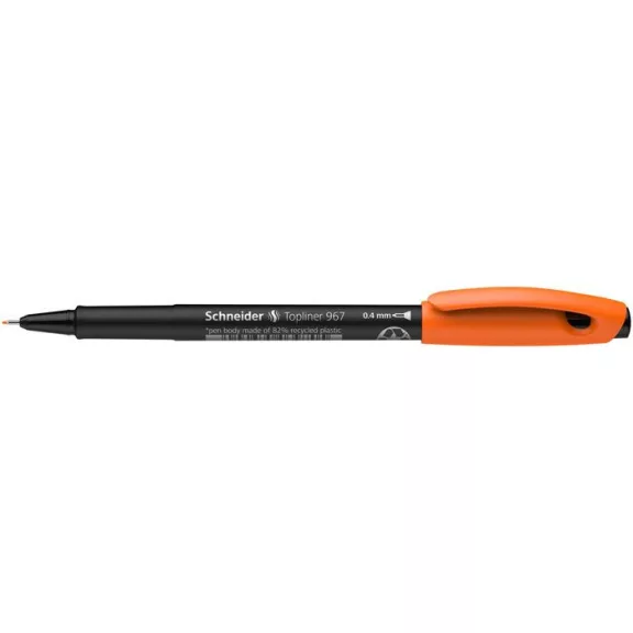 Tűfilc, 0,4 mm, SCHNEIDER "Topliner 967", narancssárga