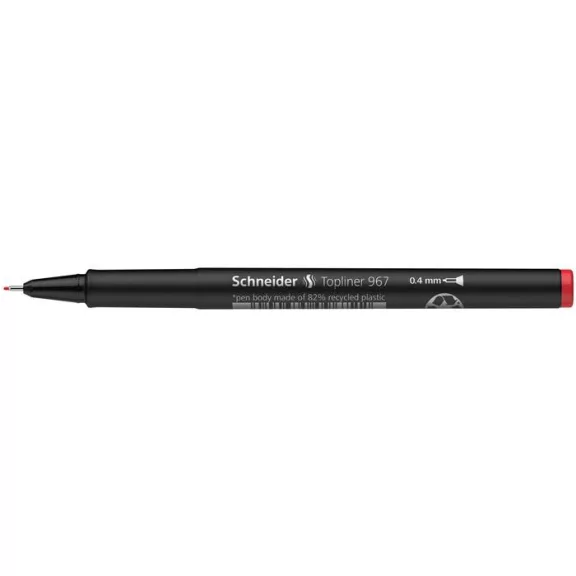 Tűfilc, 0,4 mm, SCHNEIDER "Topliner 967", piros
