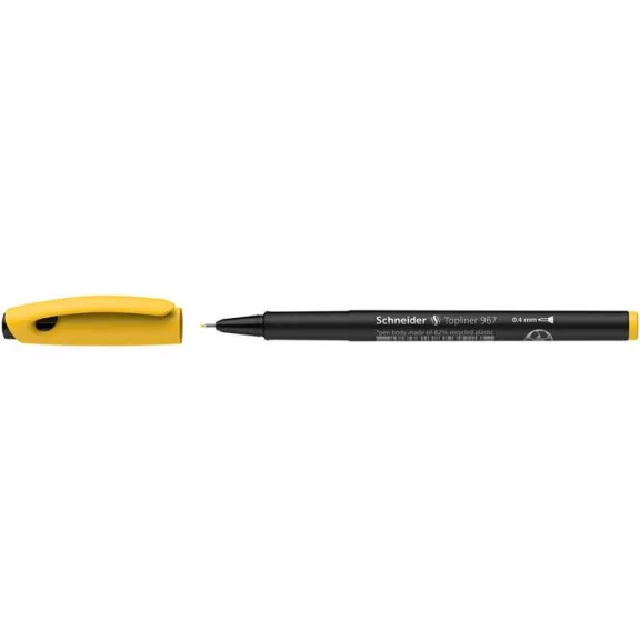 Tűfilc, 0,4 mm, SCHNEIDER "Topliner 967", sárga
