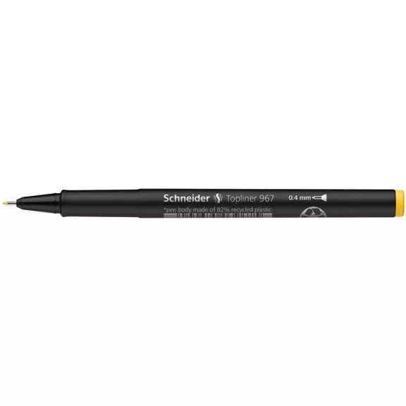 Tűfilc, 0,4 mm, SCHNEIDER "Topliner 967", sárga