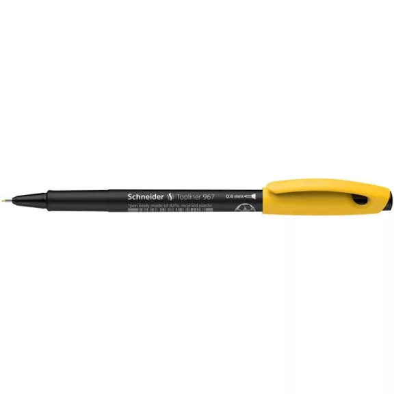 Tűfilc, 0,4 mm, SCHNEIDER "Topliner 967", sárga