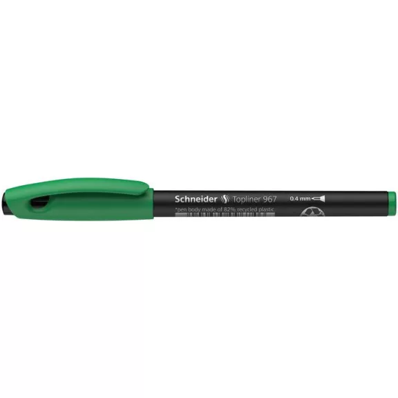 Tűfilc, 0,4 mm, SCHNEIDER "Topliner 967", zöld
