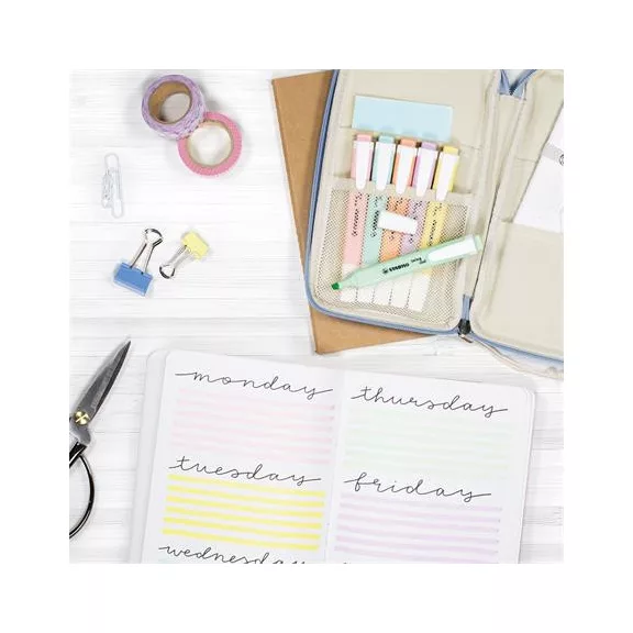 Szövegkiemelő készlet, 1-4 mm, STABILO "Swing Cool Pastel", 6 különböző szín