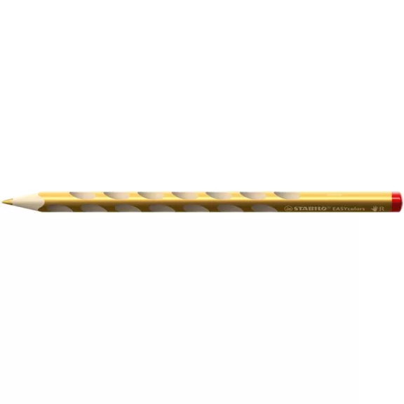 Színes ceruza, háromszögletű, jobbkezes, vastag, STABILO "EASYcolors", arany