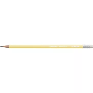   Grafitceruza radírral, HB, hatszögletű, STABILO "Swano Pastel", sárga