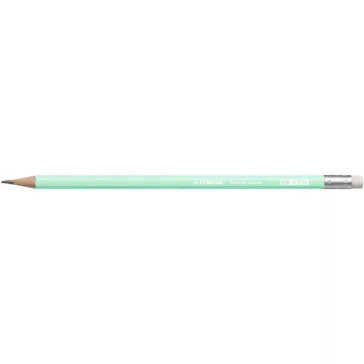  Grafitceruza radírral, HB, hatszögletű, STABILO "Swano Pastel", zöld