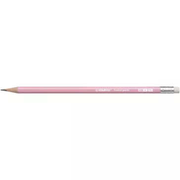   Grafitceruza radírral, HB, hatszögletű, STABILO "Swano Pastel", pink