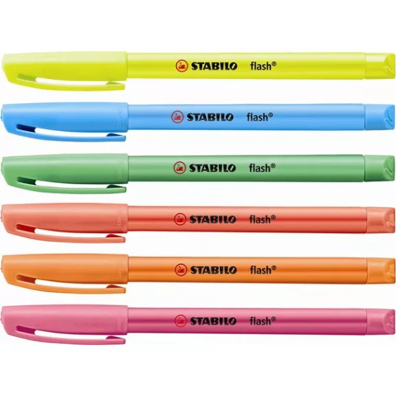 Szövegkiemelő, 1-3,5 mm, STABILO "Flash", sárga