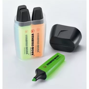   Szövegkiemelő készlet, 2-5 mm, STABILO "Boss Big Box", 4 különböző szín