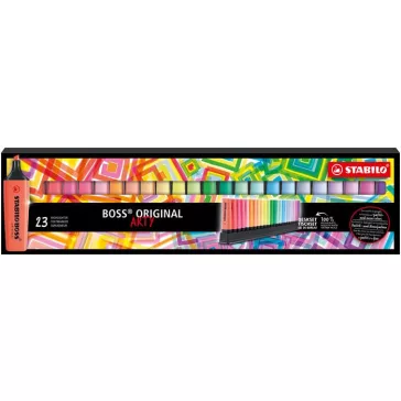   Szövegkiemelő készlet, 2-5 mm, STABILO "BOSS original Arty", 23 különböző szín