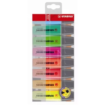   Szövegkiemelő készlet, 2-5 mm, STABILO "BOSS original", 8 különböző szín