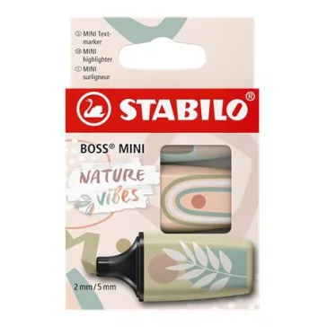   Szövegkiemelő készlet, 1-4 mm, STABILO "Boss Mini Nature vibes", 3 különböző szín