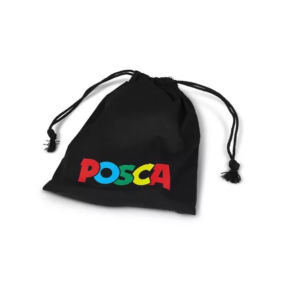 Dekormarker készlet, 1,8-2,5 mm, UNI "Posca Pouch PC-5M", 8 különböző szín, tartóval