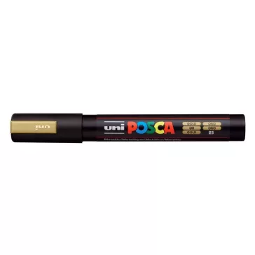 Dekormarker, 1,8-2,5 mm, UNI "Posca PC-5M", arany