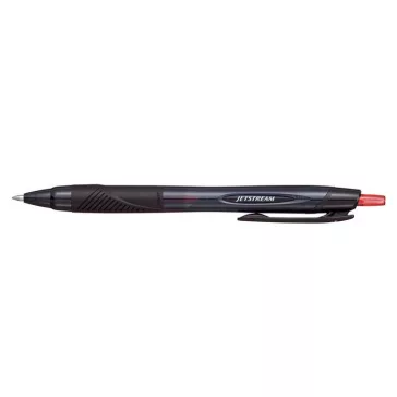   Golyóstoll, 0,35 mm, nyomógombos, fekete tolltest, UNI "SXN-157S Jetstream Sport Eco", piros