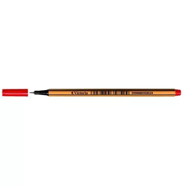 Tűfilc, 0,4 mm, VICTORIA OFFICE,"Slim", piros