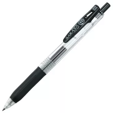   Zseléstoll, 0,33 mm, nyomógombos, ZEBRA "Sarasa Clip", fekete