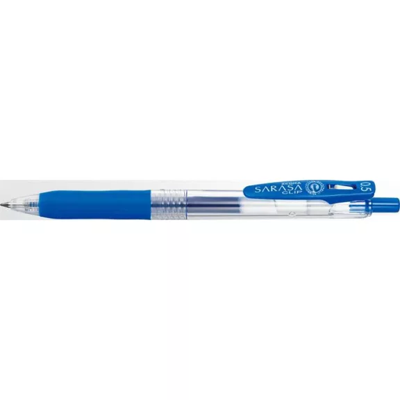 Zseléstoll, 0,33 mm, nyomógombos, ZEBRA "Sarasa Clip", kobalt kék