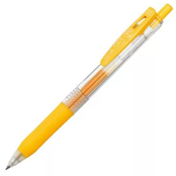   Zseléstoll, 0,33 mm, nyomógombos, ZEBRA "Sarasa Clip", sárga