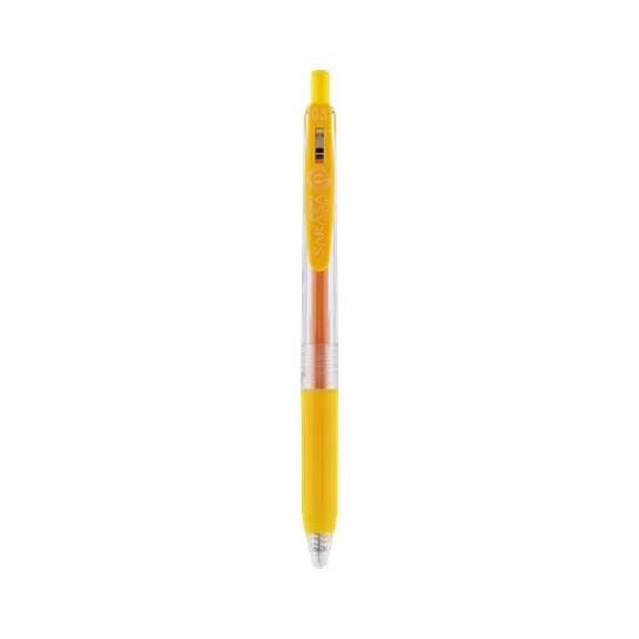 Zseléstoll, 0,33 mm, nyomógombos, ZEBRA "Sarasa Clip", sárga
