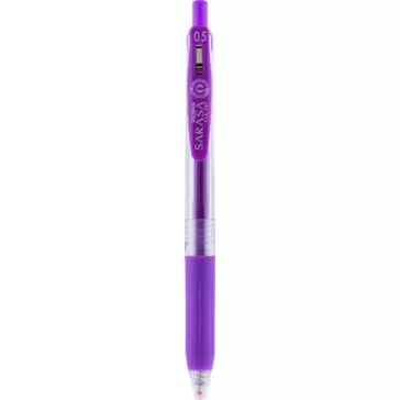   Zseléstoll, 0,33 mm, nyomógombos, ZEBRA "Sarasa Clip", lila