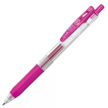   Zseléstoll, 0,33 mm, nyomógombos, ZEBRA "Sarasa Clip", magenta