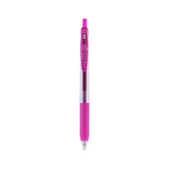 Zseléstoll, 0,33 mm, nyomógombos, ZEBRA "Sarasa Clip", magenta