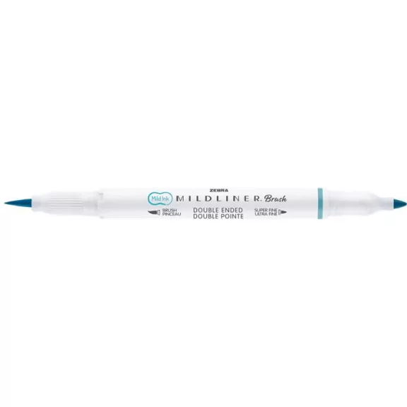 Ecsetirón, kétvégű ZEBRA "Mildliner Warm", füstkék