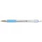 Golyóstoll, 0,24 mm, nyomógombos, rozsdamentes acél, pasztellkék tolltest, ZEBRA "F-301", kék