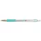 Golyóstoll, 0,24 mm, nyomógombos, rozsdamentes acél, pasztellzöld tolltest, ZEBRA "F-301", kék