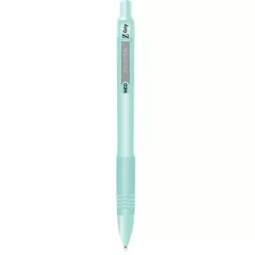   Golyóstoll, 0,27 mm, nyomógombos, zöld tolltest, ZEBRA "Z-Grip Pastel", kék