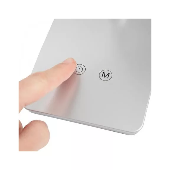 Asztali lámpa, LED, szabályozható, MAUL "Pearly colour vario", ezüst