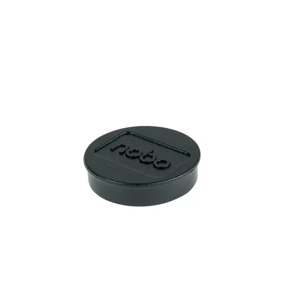 Korong mágnes, fehértáblához, 30 mm, 4 db, NOBO, fekete