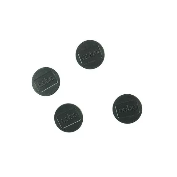Korong mágnes, fehértáblához, 30 mm, 4 db, NOBO, fekete