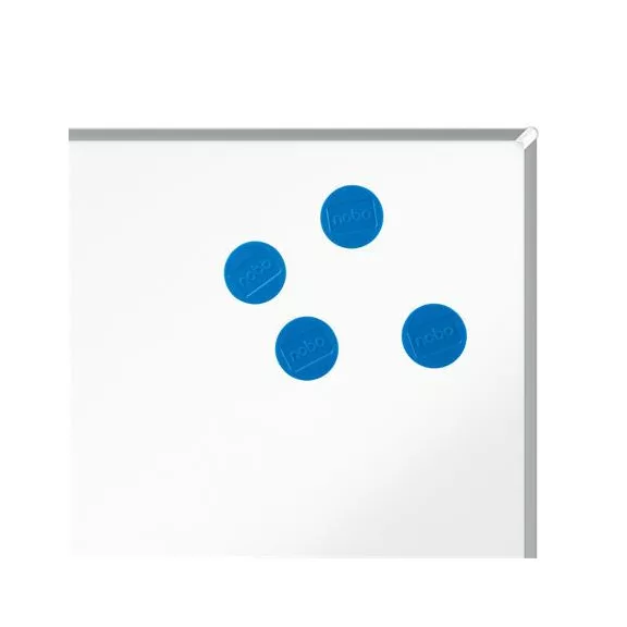Korong mágnes, fehértáblához, 30 mm, 4 db, NOBO, kék