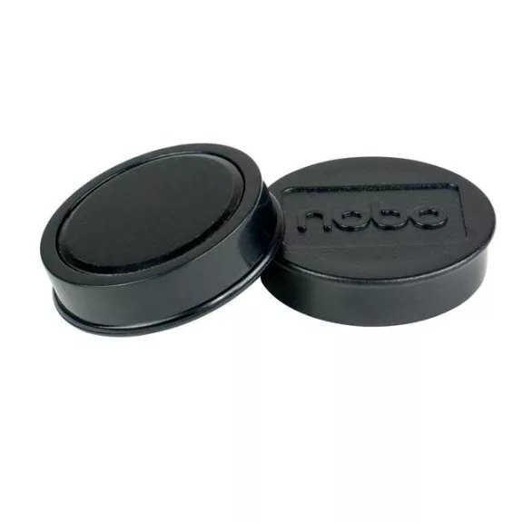 Mágneskorong, erős, 38 mm, 10 db, NOBO, fekete