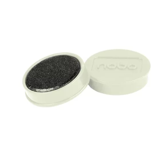 Mágneskorong, erős, 38 mm, 10 db, NOBO, fehér