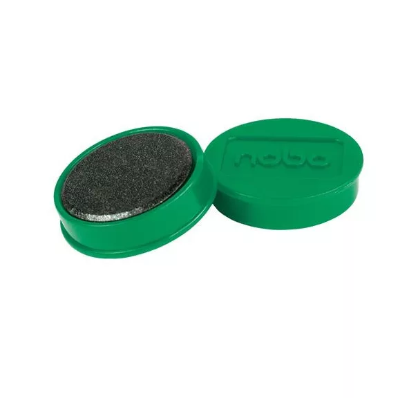 Mágneskorong, erős, 38 mm, 10 db, NOBO, zöld