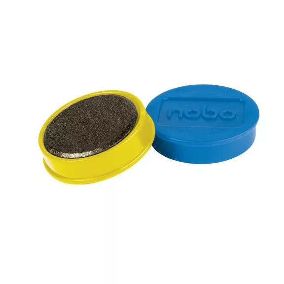 Mágneskorong, erős, 38 mm, 10 db, NOBO, vegyes színek